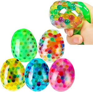 スクイーズボール 卵型 ストレス解消 グッズ ストレスボール 手軽にリフレッシュ おもちゃ 子供 大人 リラックス 集中力 ランダムカラー 5個入り(ランダム)