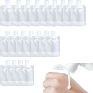 シャンプーボトル 旅行用 トラベル パウチ ミニ 詰め替え容器 小分け 漏れない 30ml 20個セット (クリア, 30ml)