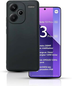 Redmi Note 13 Pro+ 5G �P�[�X �}�b�g �����h�~ �ϏՌ� �V���I�~ Xiaomi Plus �u���b�N �}�b�g�d�グ Qi�������C�����X�[�d/�����h�~/ (�}�b�g�E�u���b�N, UN5-YZ6-TR043)