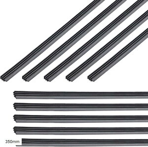 互換品 汎用 ワイパーストリップ 幅6mm タイプ ロックなし ワイパーゴム 替えゴム ガラス 拭き取り 柔軟性 撥水 (350mm)