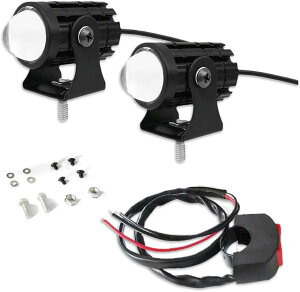 �o�C�N�p �t�H�O�����v LED �C�G���[ �z���C�g �ؑ� �X�C�b�`�t 2�Z�b�g (�u���b�N)