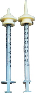 【楽天ランキング1位入賞】ミルク シリンジ ペット 子猫 子犬 哺乳瓶 子猫用哺乳瓶 給餌用シリンジ 2本セット ロング/ミディアム 隙間なし シリコンゴム 全量飲ませる (クリーム色)