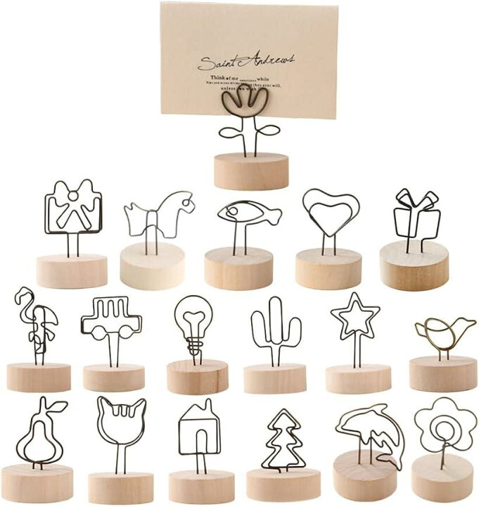 サインホルダー 2WAY木製スタンド 株式会社 クルーズ カードスタンド 【通販モノタロウ】 20/40/60/100個 木製プレースカードホルダー 木製テーブル番号スタンド ウェディングサイン 素朴なメッセージネームディスプ