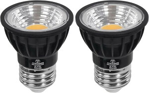 E26 LED�X�|�b�g���C�g LED�d�� E26���� 5.5W 60W�`�����d���F2700K CRI95 ���邳550lm �����s�L�p90°�≏�ޗ��{��LED�d�� (�����F5000K - �u���b�N�i2�Z�b�g�j, 2)E26)