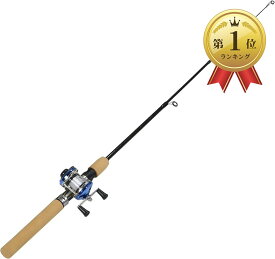 【楽天ランキング1位入賞】穴釣り用釣竿セット コンパクトロッド 両軸リール 100cm ブラクリ 海水対応 (ブルー)