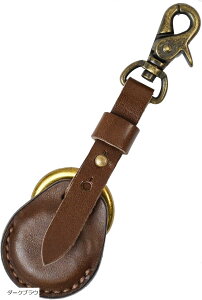 atelierCODEL AirTag ケース キーホルダー エアタグケース 栃木レザー(ダークブラウン)