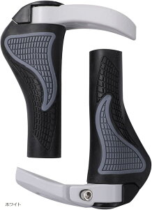 自転車 ハンドルグリップ 22.2mm クロスバイク (ホワイト)