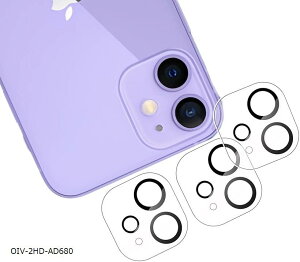 �Ή� iPhone 11 / 12 mimi �p �����Y�t�B���� 3������AGC���Ɏq�f��-�� �i�� �J�����J�o�[ �����K���X �ی�t�B���� �t�� �����ߗ� �C�A�[�� �h���� ��U�h�~ �Ռ��z�� �w��h�~(OIV-2HD-AD680)
