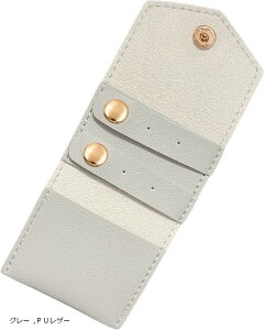 ジュエリーポーチ 携帯用 ミニ アクセサリーケース 女性向け ギフト(グレー)