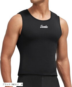 メンズ アンダーウェア サイクルジャージ 裏起毛 サイクリング インナーウェア 无袖 保温 弾力 吸汗 サイクルウェア (ブラック(袖なし), M)