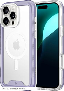 iPhone 16 Pro Max 6.9C` MagSafe Ή P[X Jo[ ϏՌ Ռz ČRMILKi KXیtBt nCubh (p[v, iPhone 16 Pro Max)