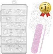 【楽天ランキング1位入賞】ネイルチップ こども用 小学生 子供用付け爪 子供用ネイルチップ キッズ (透明)