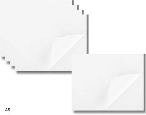 水に溶ける 刺繍シート 刺繍補助シート 台紙 レース・アップリケ用 初心者向け しっかり安定 裁断しやすい 5枚セット (A5)