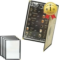 【楽天ランキング1位入賞】A4メニューブック 5冊セット レストラン カフェ 商品カタログ 両面仕様 横入れ