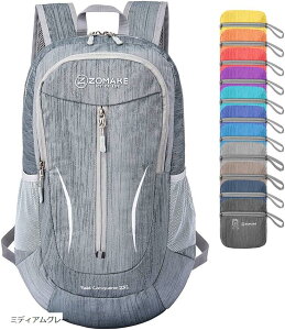 折りたたみリュック 25L 超軽量 アウトドアバック 防水 バックパック デイパック 登山用 キャンプ 旅行 スポーツ ランニング 自転車 ジム 通学 通勤 メンズ レディース 携帯便利 (ミディアム