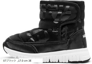 スノーブーツ キッズ ウインターブーツ ベビー 女の子 男の子 スノーシューズ 子供 雪遊び アウトドア 冬用 靴 雪用 裏ボア 防水 防寒 滑り止め 軽量 (01ブラック, 17.0 cm 2.5E)