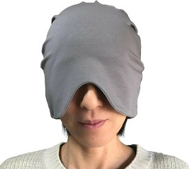 ナイトキャップ アイマスク 就寝用帽子 睡眠 安眠 寝癖 防止 遮光 快眠グッズ 旅行 レディース メンズ ヘアケア 摩擦 潤い 保湿 抜け毛 暖かい 男女兼用 夏 春 睡眠帽子 通気性 吸湿性 (グレー, Free Size)
