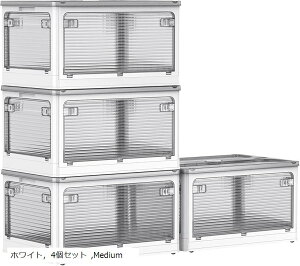 ���[�{�b�N�X �W�t�� �ςݏd�ˉ\ �S����������o���� �L���X�^�[�t�� �ߑ����[�P�[�X �����ω׏d ��e�ʎ��[�{�b�N�X (�z���C�g�C4�Z�b�g, Medium)