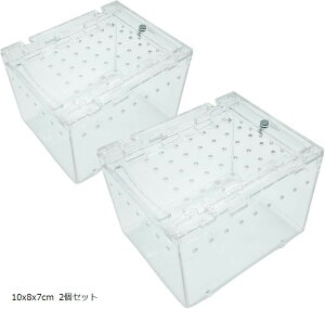 ঒��� �P�[�W �V�F���^�[ �A�N������ �g�J�Q �� �T�\�� ���� �{�b�N�X (10x8x7cm 2�Z�b�g)