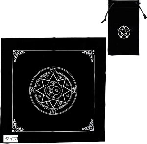 �^���b�g�N���X �|�[�`�t�� �x���x�b�g 50cmx50cm �^���b�g�J�[�h �I���N���J�[�h �^�C�vB (�u���b�N, �����T�C�Y)