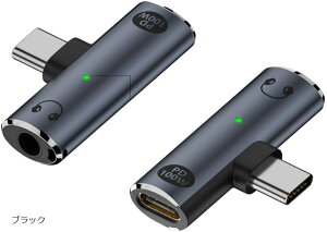 iPhone16�Ή� 2in1 Type-C �C���z���ϊ��A�_�v�^ PD�}���[�d DAC���� �ʘb ���y (�u���b�N)