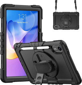 Redmi Pad 2 2025���f�� ��p�P�[�X 11�C���` �^�u���b�g�J�o�[ �ϏՌ��E�S�ʕی� �t�B�����t�� 360�x��]�X�^���h ���O���\�V�����_�[�X�g���b�v �y���z���_�[ ���@�\�X�^���h�J�o�[ (�u��
