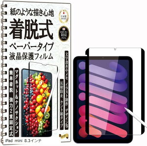 RISE �y�[�p�[ �� ���E�� �ی�t�B���� iPad mini7 A17 Pro��7���� 2024�p / 6���� 2021 mini6 �t���ی� �A���`�O���A (iPad mini 8.3�C���`)