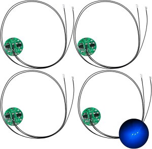 �ɏ�LED ���[�h�� 2�{ ���C�X�C�b�` �d�� 4�Z�b�g �_�� �_�� �{�^���d�r CR927�Ή� �t�B�M���A �W�I���} �v�����f�� ���C�g (�u���[ 2)