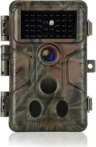 �g���C���J���� 1296P �l���Z���T�[ 6400����f �h�ƃJ���� �쐶�����Ď��J���� �Î��ő�30m 120°�B�e�͈� 0.1s�g���K�[ IP66�h���h�o PIR�Z���T�[ �d�r�� (���b�h, 1 Count (Pack of 1))