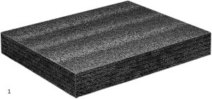 �u���b�N�N�b�V���� �ɏՍ� �|���G�`���� �X�|���W (�u���b�N1��, 40cm x30cm x4cm)