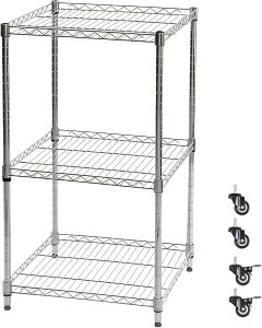 �X�`�[�����b�N �L���X�^�[�t�� �X���� �|�[���a19mm �S�̑ω׏d��150kg �I�̍��������\ �T�r�ɂ��� �R���p�N�g ���[���b�N �L�b�`�����b�N ���C���[���b�N (�V���o�[, ��40x���s40x����80cm)