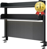 【楽天ランキング1位入賞】机上ラック 本棚 有孔ボード デスクシェルフ スチールラック デスク上置き棚 …