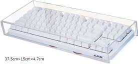 キーボード カバー パソコン ほこり対策 キーボードブリッジ アクリル (クリア, 37.5cmx15cmx4.8cm)