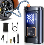 自転車 空気入れ 電動空気入れ 新モデル 超小型 10倍速高速充填 7200mAh エアポンプ 自動停止 空気圧指定…