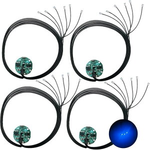LED �ɏ� ���C�X�C�b�` ���[�h�� 6�{ �d�� 4�Z�b�g �_�� �_�� �{�^���d�r CR927�Ή� �͌^ �v�����f�� �t�B�M���A �W�I���} ���C�g (�u���[ 6)