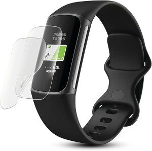 �t���ی�ɍœK�A���`�O���A �t�B����2���Z�b�g Charge5 / Fitbit Charge6 ��p �t���ی�t�B���� �ی���ʔ��Q TPU�f�ގg�p�A�C�A�E�w��h�~ ���˒ጸ�A�X�N���b�`�h�~�A�����ɂ��� �Ή� (MJO-JAC-