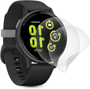 �t���ی�ɍœK�A���`�O���A �t�B����2���Z�b�g GARMIN �K�[�~��vivoactive 5 ��p �t���ی�t�B���� �ی���� TPU�f�ގg�p�A�C�A�E�w��h�~ ���˒ጸ�A�X�N���b�`�h�~�A�����ɂ��� �Ή� (MJO-JAC