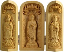 楽天市場】千手三尊 三開仏筒型の通販