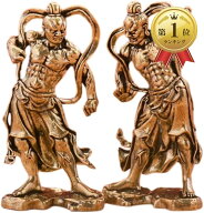 【楽天ランキング1位入賞】金剛力士像 ミニチュア 二対セット 仁王像 真鍮製 阿吽 阿形 吽形 あうん 風水…