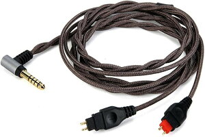 �w�b�h�z���P�[�u�� 2pin ���P�[�u�� �o�����X �����p HD650 HD600 HD580�ɑΉ� �}�C�N�Ȃ� 4�c L�^ 3.5mm �P������ (�u���b�N, 4.4mm)