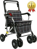 【楽天ランキング1位入賞】シルバーカー 手押し車 座席付き ショッピングカート 高齢者向け おしゃれ 使…
