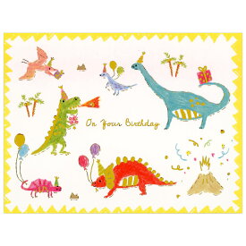 バースデーカード 二つ折りポップアップカード 恐竜 EAR-817-374 ホールマーク 絵柄が飛び出す Birthday Card グリーティングカード お誕生お祝い メール便可