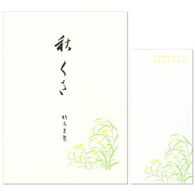 レターセット 鳩居堂 シルク刷り 秋草 便箋12枚（2柄）と封筒5枚セット大人 オシャレ シンプル