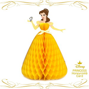 Disney ディズニー プリンセス ハニカム多目的カード ベル HC-115566 美女と野獣 おしゃれ かわいい グリーティングカード 多用途 誕生日祝い APJ
