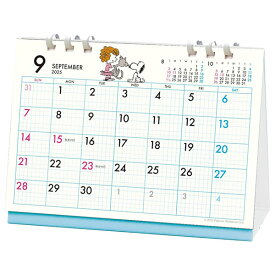 2026 カレンダー 卓上 APJ 013 PEANUTS スヌーピー エコタイプ 2025年9月始り FSC認証紙 アートプリントジャパン 令和8年 DAY STATIONシリーズ
