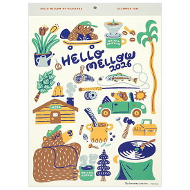 2025 カレンダー 壁掛け GL オカタオカ C-1676-OK 月曜始まり グリーティングライフ 2025年1月始まり