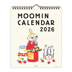2026 カレンダー 壁掛け ホールマーク リングカレンダー（小） ムーミン 縦型リトルミイ YDC-845-445 (ホ-23) 225×190mm 卓上用台紙スタンド付