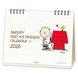 2026 カレンダー 卓上 ホールマーク スヌーピー ピーナッツ YDC-845-490 (ホ-28) 両面印刷