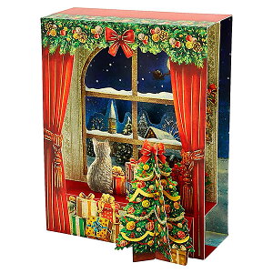 NX}XJ[h m TI S7033 ӂɃlR ̃J[h Christmas card O[eBOJ[h