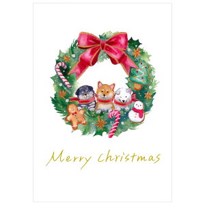 NX}XJ[h m ܂|bvAbvJ[h CMG-593 [XƂَq̉ ANeBuR[|[V Christmas card O[eBOJ[h